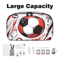 thumbnail image 3 of Football Portable Oxford Cloth Charger Case with Waterproof Design - 5.9x9.44x3.14 in - PC Case, Storage Pouch, Cable Organizer Desk, Cable Box Organizer, 3 of 6