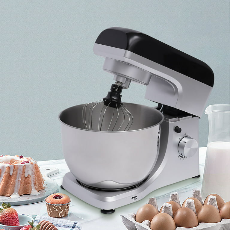 ZhdnBhnos 4.5L 1000W Electric Stand Mixer Commercial Dough Kneading Machine  With Hook 8 Speed Tilt-Head Food Mixer for Cake/Bread/Pizza Making 