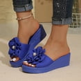 thumbnail image 4 of ATENAR Womens Sandals Slide Casual Women Sandals Summer Wedge Shoes Women Orange 5.5, 4 of 9