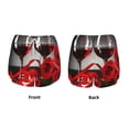 thumbnail image 3 of Balery Red Wine Rose Pantalones cortos deportivos para mujer con forro y dos bolsillos, elásticos, para entrenamiento, gimnasio, yoga-Medium, 3 of 7