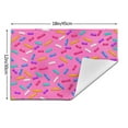 thumbnail image 3 of XMXT 1 Pcs PVC Woven Placemats, Magenta Candy Print Stain Resistant Anti-Skid Place Mats for Dining Table, 12 x 18 inches, 3 of 6