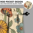 thumbnail image 5 of Vintage Mushroom Kitchen Curtains Set, Rod Pocket Curtains, Magical Forest Mushrooms Kitchen Curtains for Nursery Rooms, 5 of 5
