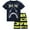 X81 Navy, variant on Bjutir Kids Boys Outfit Set Shark Print Short Sleeve Crew Neck Shirt With Shorts Set Summer Casual Toddler Boys Outfit Size 2-3 Years Blue