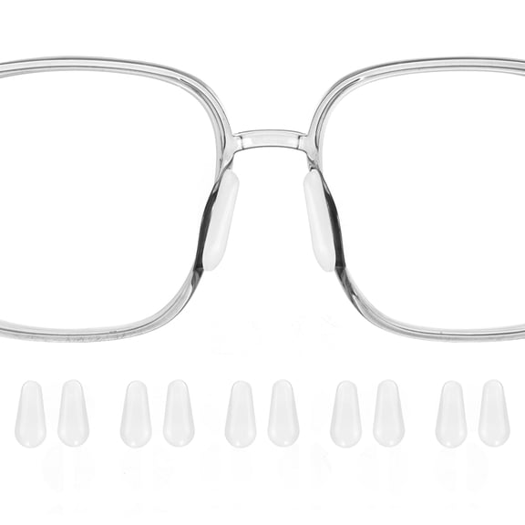 Uxcell 5 Pairs Eyeglass Nose Pads 1.8mm Glass Nose Grips Teardrop Shape Clear