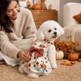 thumbnail image 5 of Dog Thanksgiving Outfit, Dog Dress with Bow, Cute Fall Pet Costume with Pumpkin Maple Leaves Printed, Pets Halloween Costume - X-Large, 5 of 7