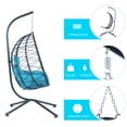 thumbnail image 6 of Holaki Egg Chair with Stand Indoor Outdoor Swing Chair Patio Wicker Hanging Egg Chair Hanging Basket Chair Hammock Chair with Stand for Bedroom Living Room Balcony, 6 of 8