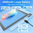 thumbnail image 5 of Android 15 Tablet 10 inch, 2 in1 Tablets with Keyboard Case Mouse Stylus, 12GB RAM 64GB ROM 1TB Expand, Quad-Core Processor Tablet PC, 5G WiFi 6, BT5.0, 6000mAh, 1280 x 800 IPS Screen, Blue, 5 of 7