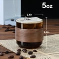 thumbnail image 2 of Ratrabas Espresso Cups Set of 2 with Wooden Ring, 5oz High Borosilicate, 2 of 6