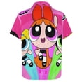 thumbnail image 6 of The Powerpuff Girls Casual Short Sleeve Shirt Lapel Collar Shirt Summer Beach Shirt 4XL, 6 of 8