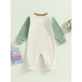 thumbnail image 4 of Bagilaanoe Newborn Baby Boy Girl Jumpsuits Contrast Color Long Sleeve Bodysuits 3M 6M 12M 18M 24M Infant Casual One Piece Rompers, 4 of 8