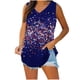 thumbnail image 2 of Puntoco Camisetas sin mangas ajustadas para mujer Camisetas sin mangas con estampado para mujer Camisetas básicas informales holgadas sin mangas con cuello en V para verano, 2 of 5