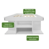 Free Shipping! Memomad Bali Storage Platform Sturdy Modern Bed Frame with Drawers & More (Twin Size, White Wood) - Walmart.com - Walmart.com
