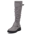 thumbnail image 2 of LOVE STEETLY Women's Slouchy Knee‑High Riding Boots, Round Toe Platform Side Zipper Casual Versatile Comfort Boot., 2 of 7