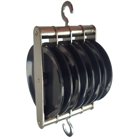 Pulley, Quadruple Parallel Plastic with Metal Housing