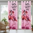 thumbnail image 5 of Outdoor Curtains for Patio Waterproof, Valentine's Day Outdoor Privacy Panels Grommet, Flamingos Roses Love Romance Ombre Pink Blackout Outside Curtains for Porch/Cabana 54"x95", 1 Panel, 5 of 8