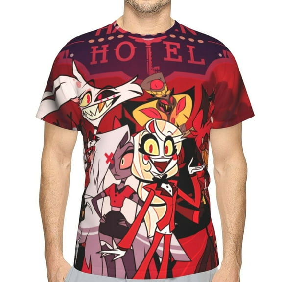 Hazbin Hotel Unisex 3d Pattern Printed Short Sleeve T-Shirts Casual Graphics Tees Small