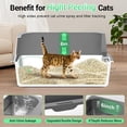 thumbnail image 3 of Extra Large Stainless Steel Cat Litter Box - 23.5" x 15.5" x 12" - High Sided Walls for Big Cats, Anti Urine Leakage, Odorless and Easy Cleaning - Foot Pad, Mat, Scoops & Deodorizer - XXL Litter Box, 3 of 9