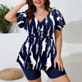 thumbnail image 5 of SwiftWear Women's Two Piece Rash Guard Short Sleeve Swim Shirts Built in Bra Plus Size Swimsuit with Boyshorts, 5 of 9