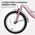 thumbnail image 3 of Lilypelle Kids Tricycle with 16" Wheels，1-Speed Trike for Adult Beginner Riders, 3 Wheels Bike with Basket for Exercise & Shopping & Picnic，Pink, 3 of 9