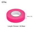 thumbnail image 2 of Uxcell 6Rolls 0.6inch x 32.8feet Neon Gaffers Cloth Tape Glow in the Dark Tape, Pink, 2 of 5