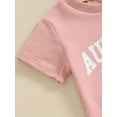 thumbnail image 5 of Bagilaanoe 2pcs Toddler Baby Girl Shorts Set Short Sleeve Letter Print T Shirt Tops + Shorts 6M 12M 18M 24M 3T Kids Casual Summer Clothes, 5 of 8