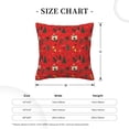 thumbnail image 4 of Square Decorative Throw Pillow Covers with Core, Christmas Tree Bear Bells Throw Pillows for Couch Sofa Bed Home Decor, 18"x18", 4 of 9