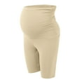 thumbnail image 5 of Riforla Leggings for Women Everyday Use High Waisted Maternity Pants Solid Color Spring Summer Casual Outfits Tummy Support Women Tights Beige S, 5 of 6