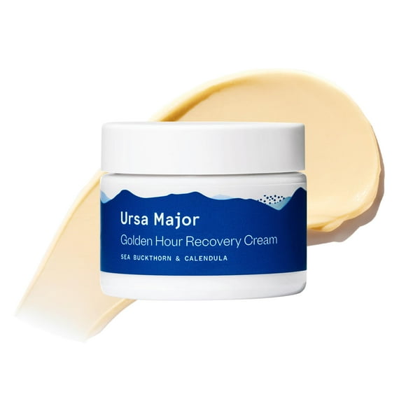Ursa Major Hydratant pour le Visage Golden Hour / Crème de Récupération Végane pour l'Hydratation Quotidienne du Visage / Réparer et Hydrater / Formule Naturelle pour Tous les Types de Peau