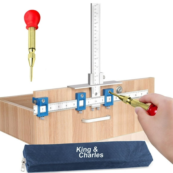 Plantilla King & Charles para herrajes para gabinetes con perforadora central automática
