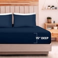 thumbnail image 4 of Juego de sábanas Utopia Bedding King Jersey de punto, 4 piezas, azul marino, 4 of 6