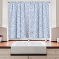 thumbnail image 2 of Ambesonne Blue White Kitchen Curtains, Country Style, 55"x45", Pale Blue White, 2 of 3