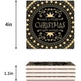thumbnail image 3 of FMSHPON Have a Merry Christmas Mandala Pattern Set of 8 Coaster for Drinks, Absorbent Ceramic Stone Coasters Cup Mat with Cork Base for Home Kitchen Room Coffee Table Bar Decor, 3 of 4