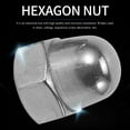 thumbnail image 3 of M6 Thread Dia Dome Head 304 Stainless Steel Cap Acorn Hex Nuts 20Pcs, 3 of 8