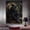 Black, variant on Mudket Framed Leopard on Gold Throne Canvas Wall Art, Regal Wildlife Print Wall Decor, Ready to Hang for Men Office Living Room - 12"L x 8"W