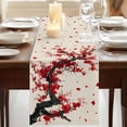 thumbnail image 3 of Table Runners 72 Inches Long Dress Scarves, Red Flowers Farmhouse Kitchen/Dining Table Runner, Coffee Tablerunners, Vintage Chinese Painting Plum Branches 14x72 Inch, 3 of 9