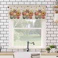thumbnail image 4 of Fall Thanksgiving Valances for Windows Pumpkin Sunflowers Linen Texture Rod Pocket Curtain Valance Window Treatment Short Curtains for Kitchen Living Room, 60"x18", 4 of 5