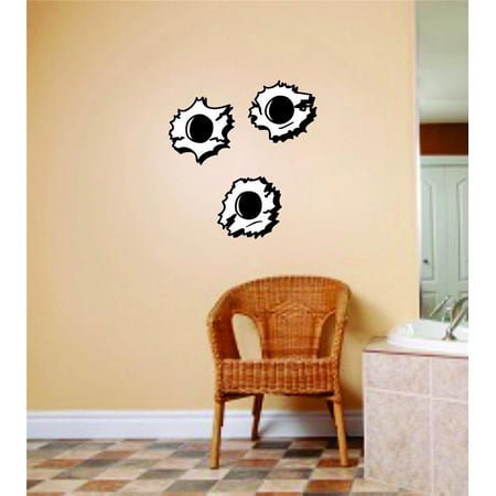 Bullet Holes Graphic Art Kids Boy Girl Bedroom Vinyl Wall Decal Peel & Stick Stickers Decoration Ideas 8 X 8
