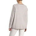 thumbnail image 3 of INSPIRE CHIC Women's Sweaters Long Sleeve Dressy Casual Striped Crewneck Pullover Tops, 3 of 5