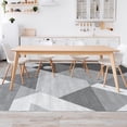thumbnail image 2 of Alfombra Homfine, lavable, moderna, geométrica, 150 x 210 cm, color gris, 2 of 8