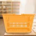 thumbnail image 1 of Minkissy 1Set Rectangular Orange Plastic Shopping Basket With Portable Handles For Supermarket And Bookstores, 1 of 7