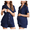 Navy, variant on Women's Maternity Nursing Pajama Sets Button Down Postpartum Pajamas Short Sleeve Breastfeeding Clothes