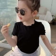 thumbnail image 4 of Gubotare Shirt for Girls Girls' T Shirt Kids' Casual Tops Short Sleeve Loose Soft Blouse Size 5T 6T (Black,5-6 Years), 4 of 4