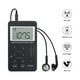 thumbnail image 5 of Radio de bolsillo portátil de doble banda AM/FM con pantalla digital, mini radio (negro), 5 of 9