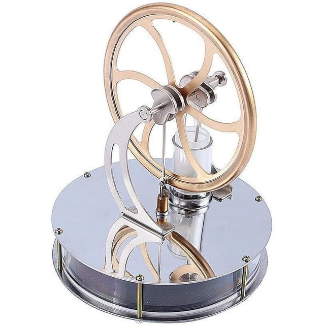 Kit de juguete con motor Stirling, modelo educativo sobre calor a baja temperatura, convierte la energía térmica sin esfuerzo, el volante de aleación de zinc garantiza un funcionamiento suave, regalo