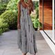 thumbnail image 1 of Vestido Suspendido Vestido largo bohemio con tirantes Vestido con tirantes de playa con estampado de columpio grande (Gris XXL) Cgtredaw Para estrenar, 1 of 6