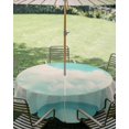 thumbnail image 3 of Outdoor Tablecloth with Umbrella Hole Zipper Turquoise Cloudy Sky Round Tablecloth 54" Waterproof Outside Table Cloth Summer Ocean Horizon Scenery Patio Table Cover Tablecloths for Picnic Party, 3 of 8
