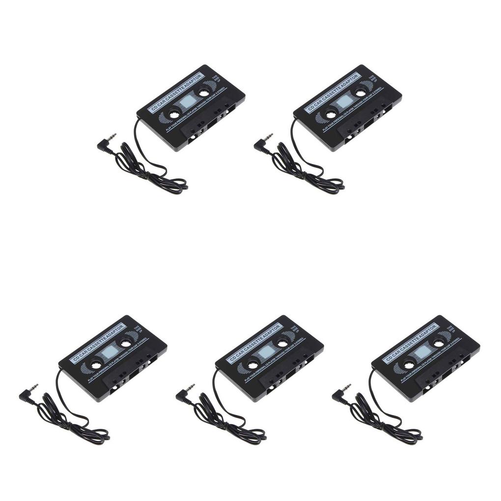 5pcs Car Cassette Tape Stereo Adapter Auto Universal Tape Converter for for MP3 MP5 Cable CD