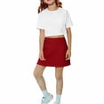 thumbnail image 2 of KAUOD Girls Athletic Skorts Tennis Skirt Elastic Waist Golf Workout Skirts Flowy Running School 𝗨niform Mini Skirt, 2 of 5