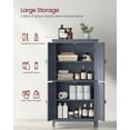 thumbnail image 5 of Bathroom Floor Storage Cabinet, Bathroom Storage Unit, Freestanding Cabinet with 4 Doors, 11.8 x 23.6 x 43.3 Inches, Slate Gray, 5 of 8