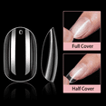 thumbnail image 6 of Makartt 500pcs Short Oval Fake Nails Tips Press on Nails Acrylic Full Cover Clear False Nails,10 Sizes, 6 of 8